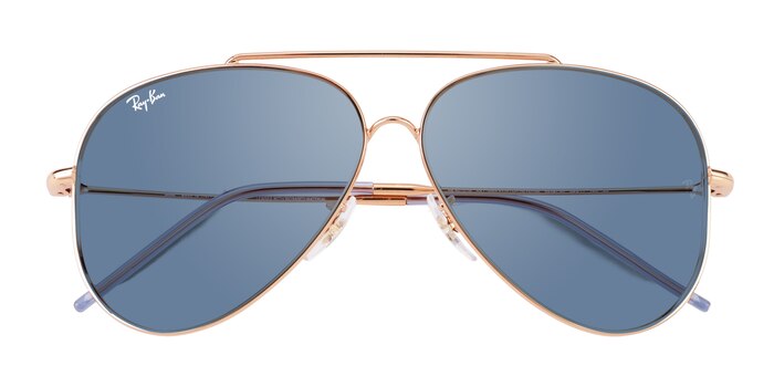 Rose Gold Ray-Ban RBR0101S -  Metal Sunglasses