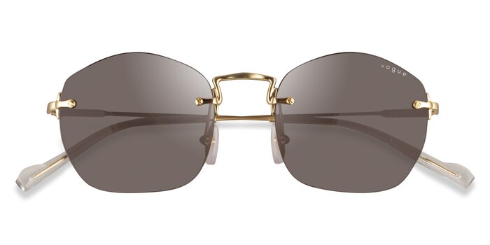 Brushed Gold Vogue Eyewear VO4216S -  Metal Sunglasses