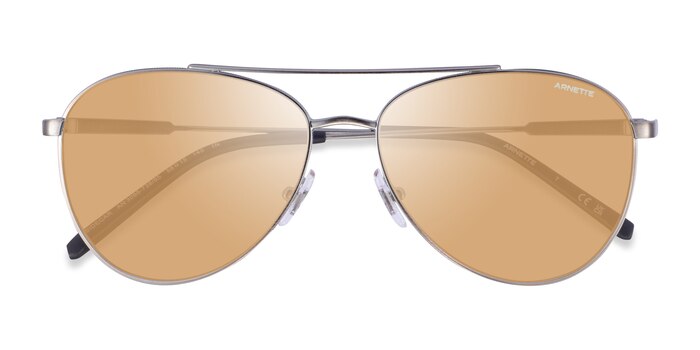 Silver Gunmetal ARNETTE Sidecar -  Metal Sunglasses