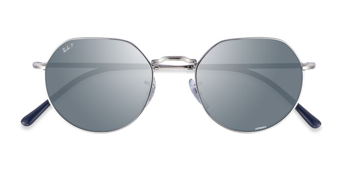 Silver Ray-Ban RB3565 Jack -  Metal Sunglasses