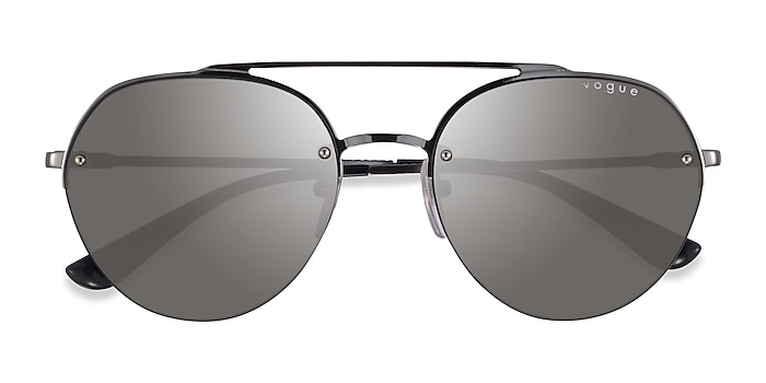 Silver Black Vogue Eyewear VO4113S -  Metal Sunglasses