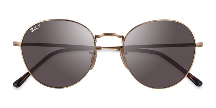 Shiny Gold Ray-Ban RB3582 David -  Metal Sunglasses
