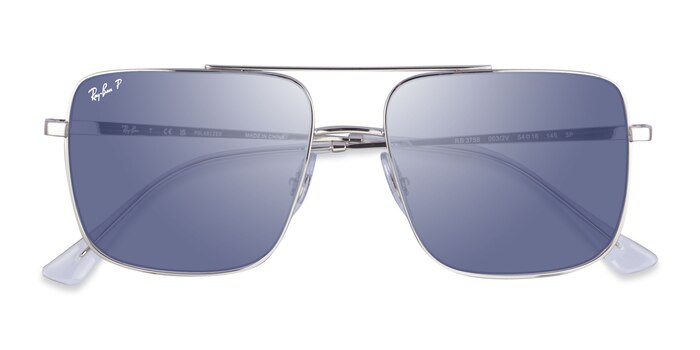 Argenté Ray-Ban RB3758 -  Métal Lunettes de soleil