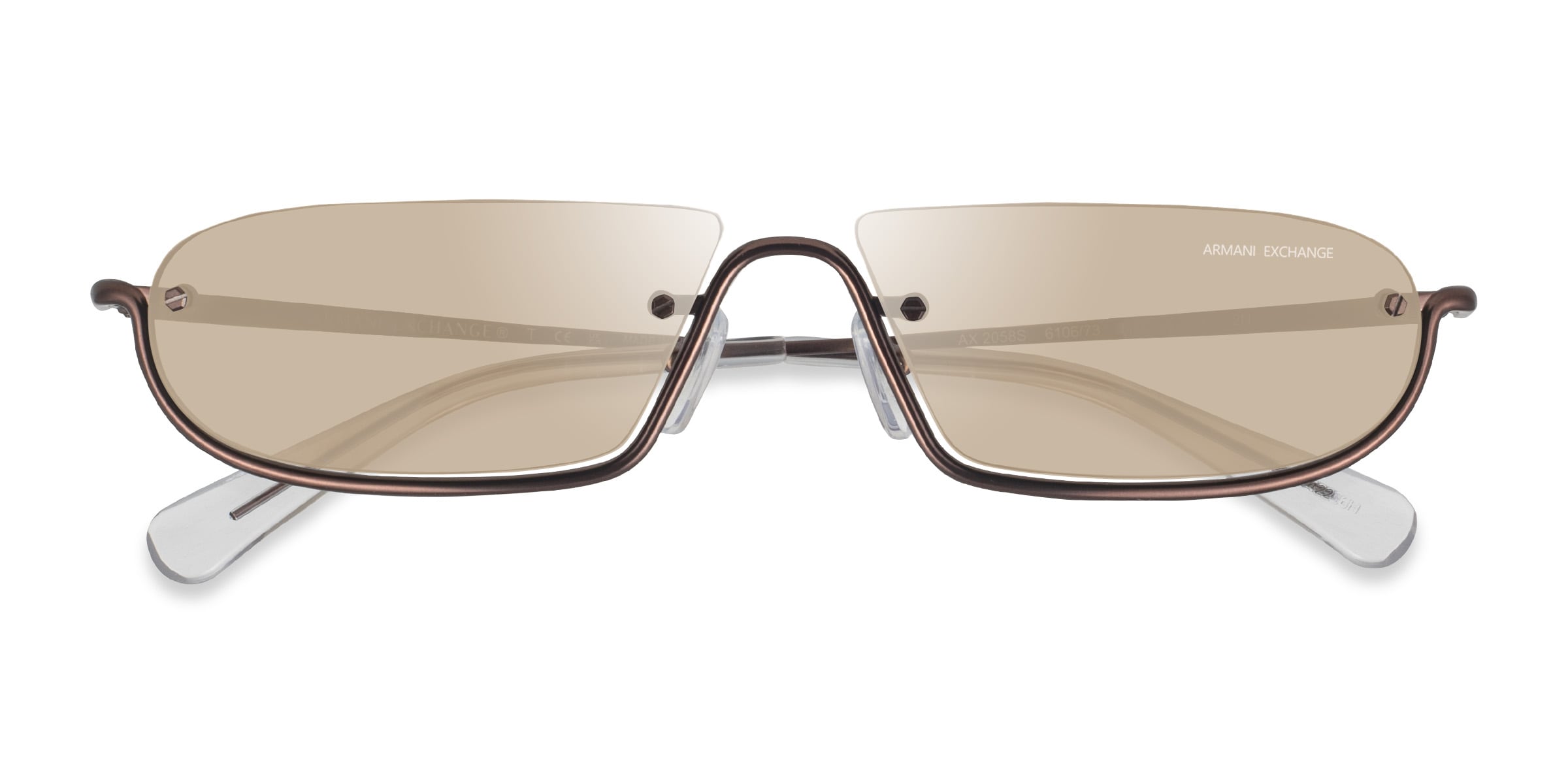 Armani Exchange AX2058S - Geometric Matte Bronze Frame