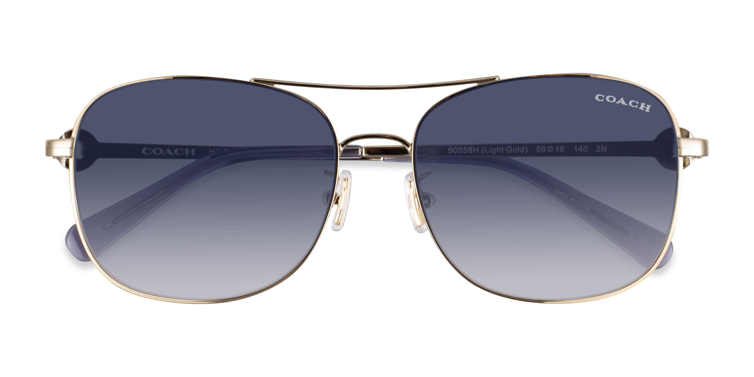 Coach HC7127 C6177 - Aviator Gold Frame Prescription Sunglasses