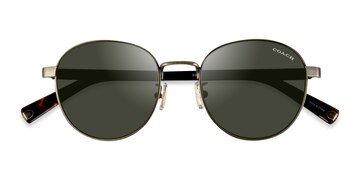 Antique Gold Coach HC7131 C6195 -  Metal Sunglasses