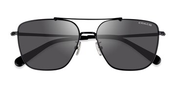 Matte Black Coach HC7137 Ca576 -  Metal Sunglasses