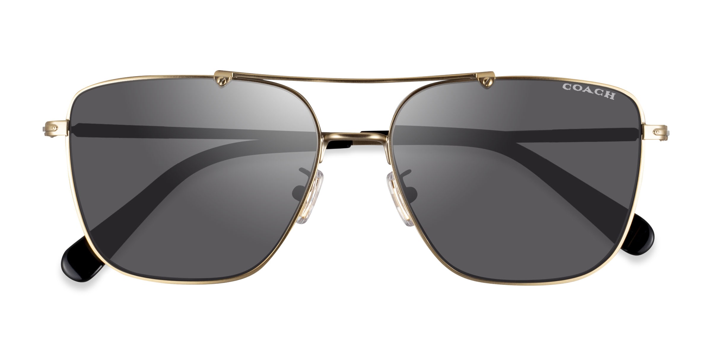 Coach HC7137 CA576 - Aviator Shiny Light Gold Frame Prescription