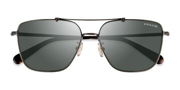 Antique Gold Coach HC7137 Ca576 -  Metal Sunglasses