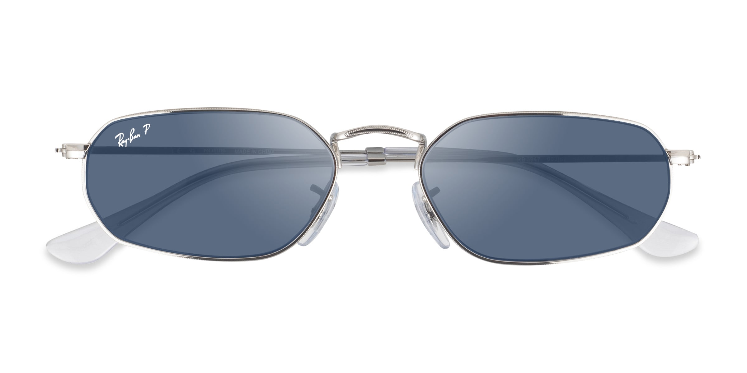 RayBan値下げ歓迎‼️ Ray-Ban RB3947 - Geometric Silver Frame Prescription Sunglasses