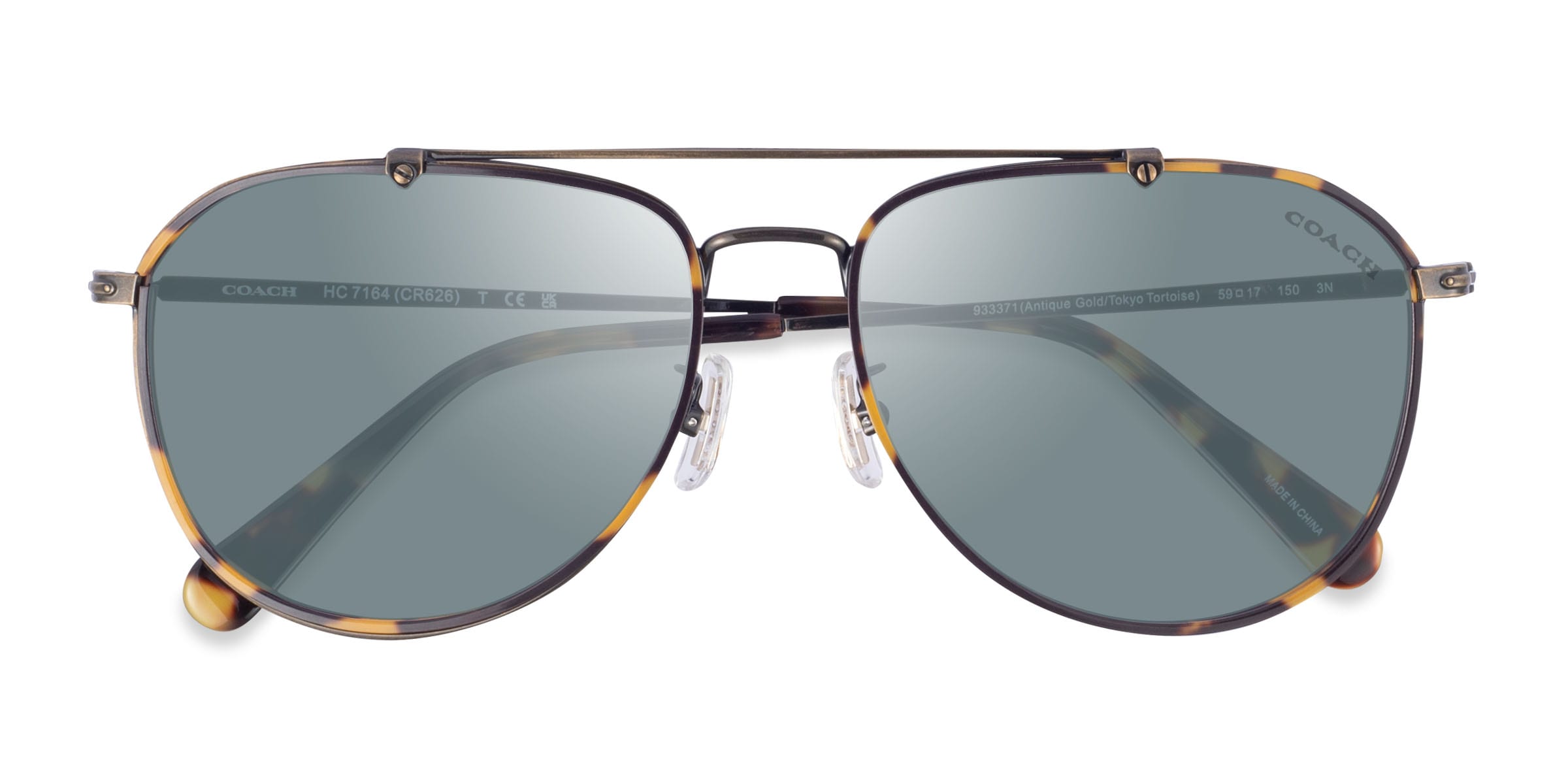 Coach HC7164 CR626 - Aviator Antique Gold Tokyo Tortoise Frame