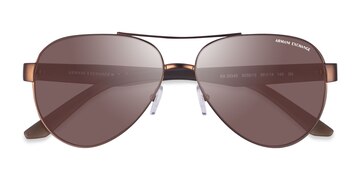 Matte Dark Brown Armani Exchange AX2034S -  Métal Lunettes de soleil