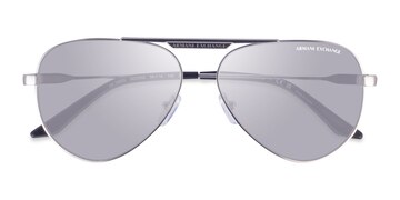 Matte Silver Armani Exchange AX2060S -  Métal Lunettes de soleil