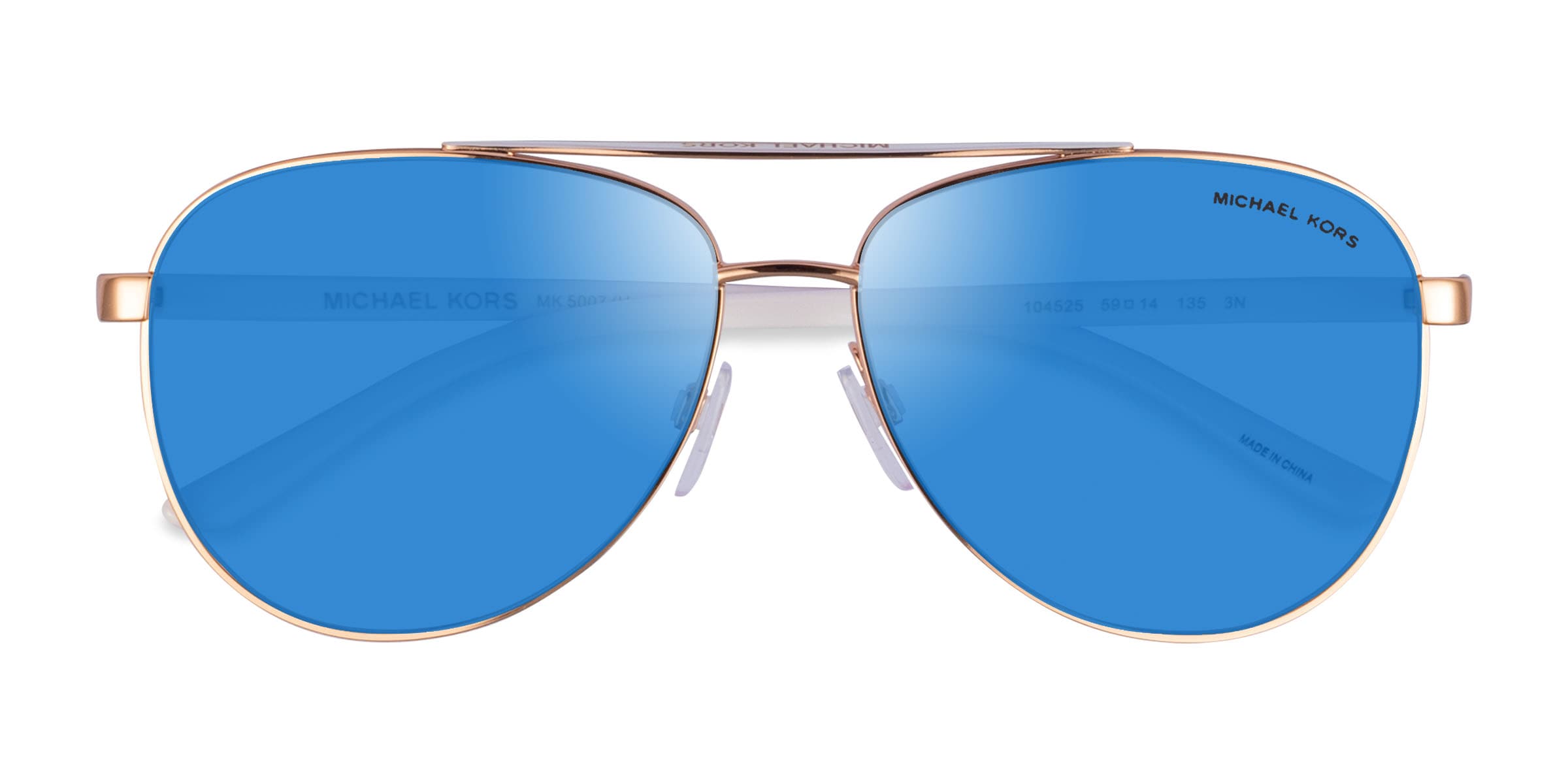 Michael Kors MK5007 Hvar - Aviator Rose Gold White Frame 