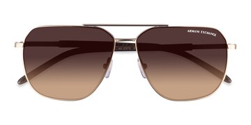 Matte Pale Gold Armani Exchange AX2057S -  Métal Lunettes de soleil