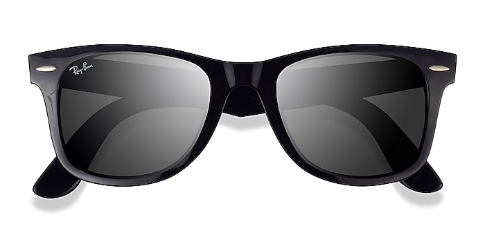 Bestemt nøgle juni Ray-Ban RB2140 Wayfarer - Square Black Frame Prescription Sunglasses |  Eyebuydirect
