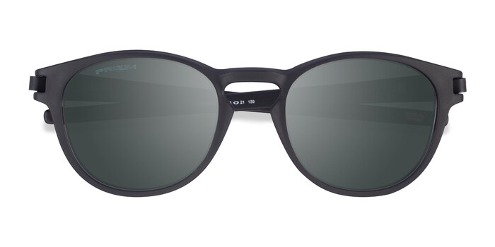 Oakley Latch Round Matte Black Frame Sunglasses For Men | Eyebuydirect
