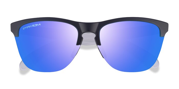 Matte Black Matte Clear Oakley Frogskins Lite -  Plastic Sunglasses