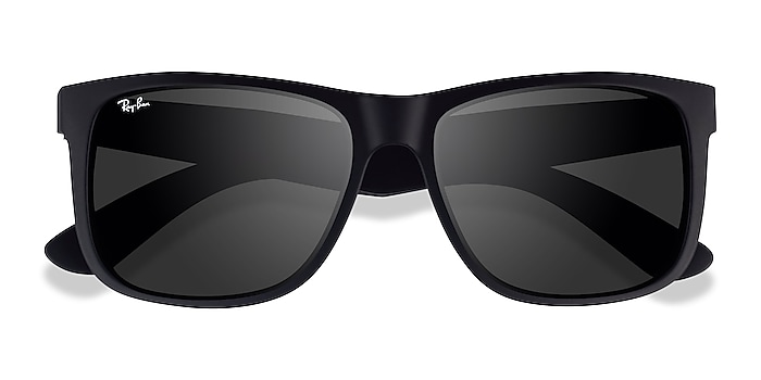 whisky Física paso Ray-Ban Justin - Square Matte Black Frame Sunglasses For Men | Eyebuydirect