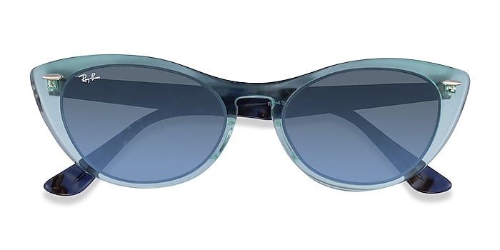 Clear Green Ray-Ban RB4314N Nina -  Acetate Sunglasses