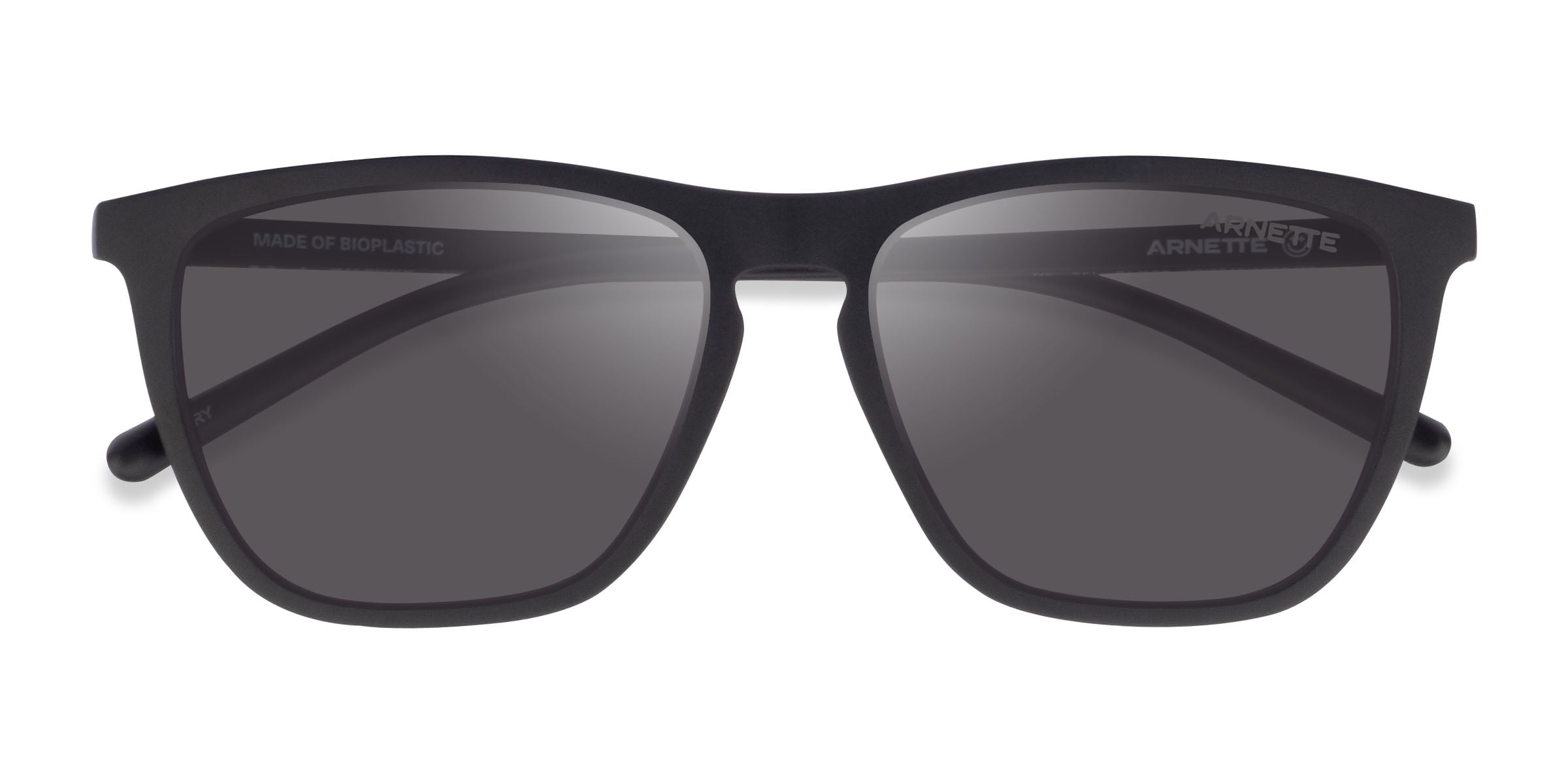 ARNETTE Fry - Square Matte Black Frame Prescription Sunglasses