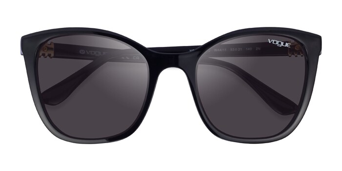 verschijnen Derde laat staan Vogue Eyewear VO5243SB - Cat Eye Black Frame Sunglasses For Women |  Eyebuydirect