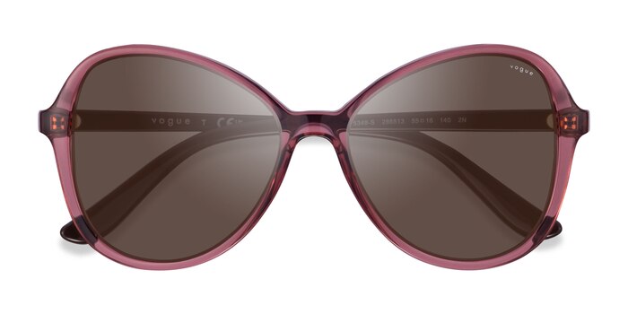 Transparent Pink Vogue Eyewear VO5349S -  Plastic Sunglasses