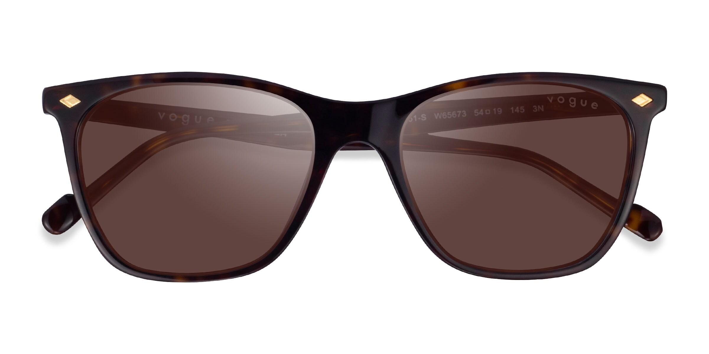 Vogue Eyewear VO5351S - Square Dark Tortoise Frame Prescription Sunglasses  | Eyebuydirect