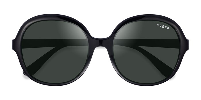 Manhattan Jong Scheiding Vogue Eyewear VO5410S - Round Black Frame Sunglasses For Women |  Eyebuydirect