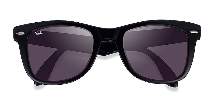 Black Ray-Ban Folding Wayfarer -  Plastic Sunglasses
