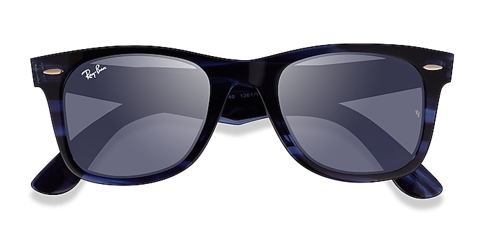 Striped Blue Ray-Ban RB2140 -  Acetate Sunglasses