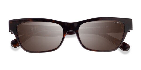 Vogue Eyewear VO5514S - Cat Eye Dark Tortoise Frame Sunglasses For Women