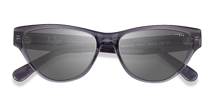 Transparent Dark Gray Vogue Eyewear VO5513S -  Acetate Sunglasses