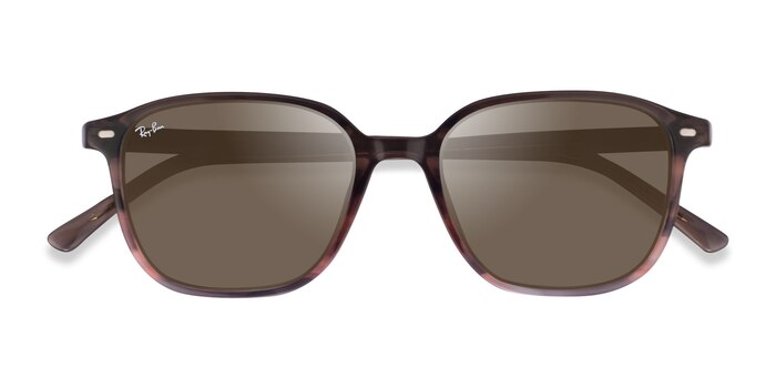 Striped Brown Ray-Ban RB2193 Leonard -  Acétate Lunettes de soleil