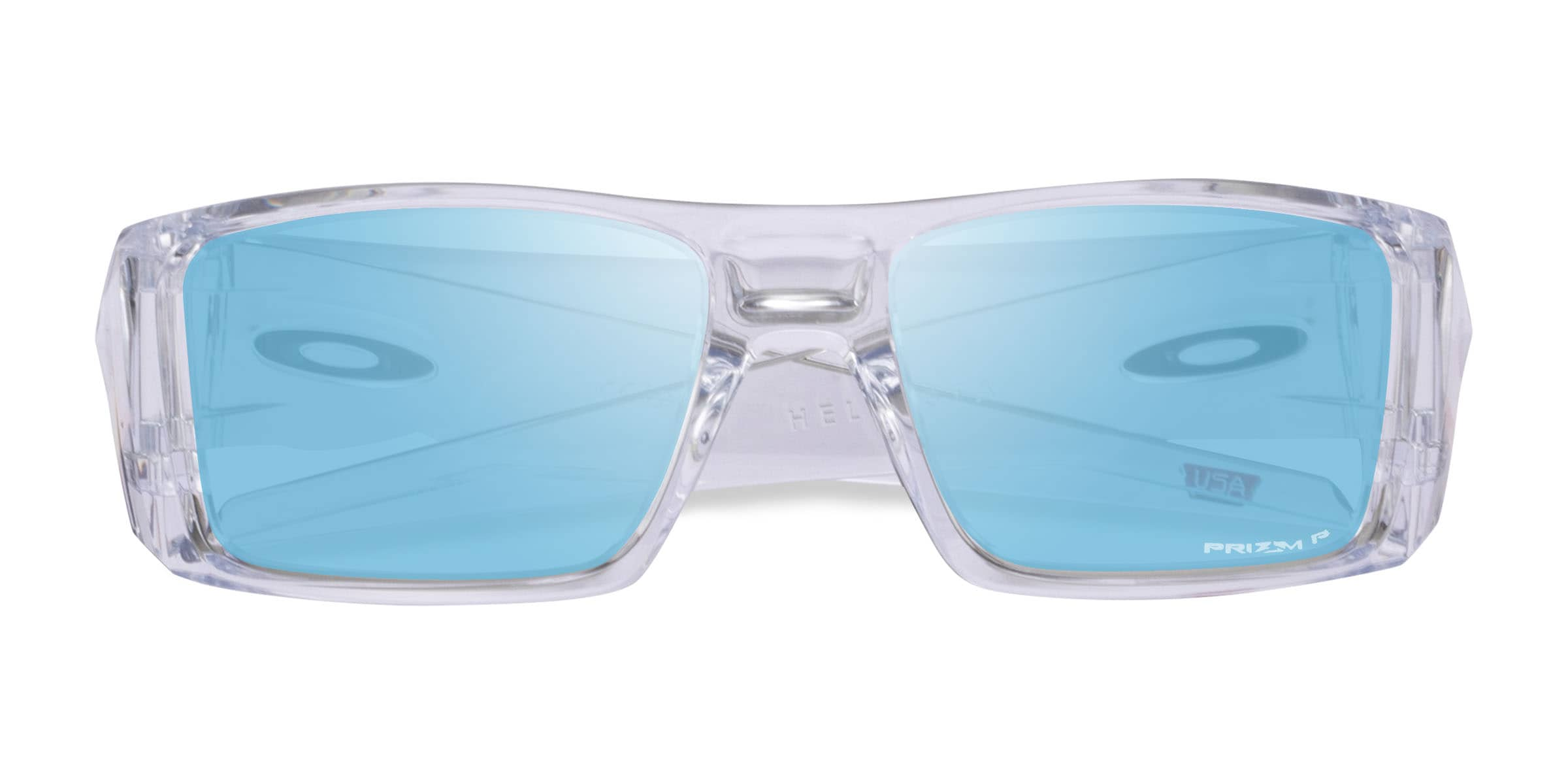 Clear oakleys clearance with blue lenses