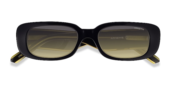 Black Yellow ARNETTE Litty -  Acetate Sunglasses
