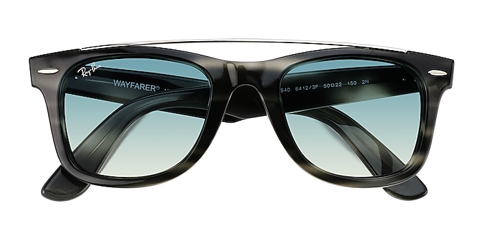Striped Gray Ray-Ban RB4540 -  Plastic Sunglasses
