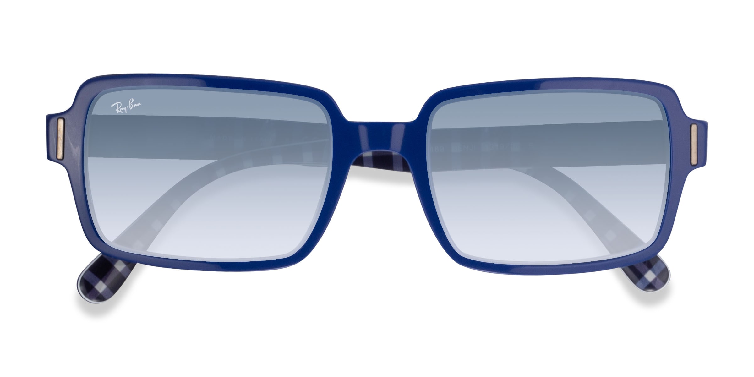 Ray-Ban RB2189 Benji - Rectangle Blue White Frame Prescription