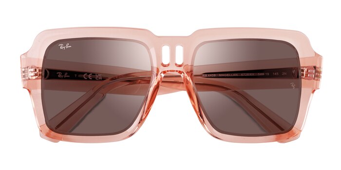 Transparent Pink Ray-Ban RB4408 Magellan -  Plastic Sunglasses