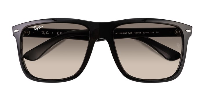 Black Ray-Ban RB4547 Boyfriend Two -  Plastic Sunglasses