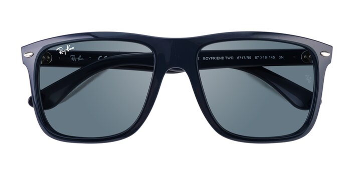 Blue Ray-Ban RB4547 Boyfriend Two -  Plastic Sunglasses