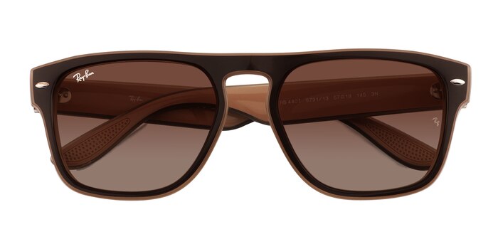 Clear Light Brown Ray-Ban RB4407 -  Plastic Sunglasses