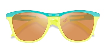 Green Yellow Oakley OO9289 Frogskins Tm -  Plastic Sunglasses