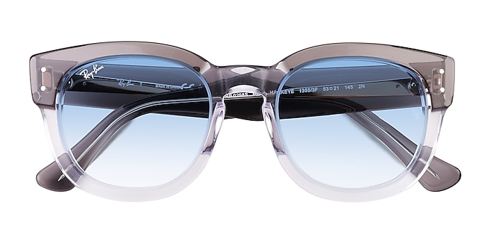 Clear Gray Ray-Ban RB0298S Mega Hawkeye -  Plastic Sunglasses