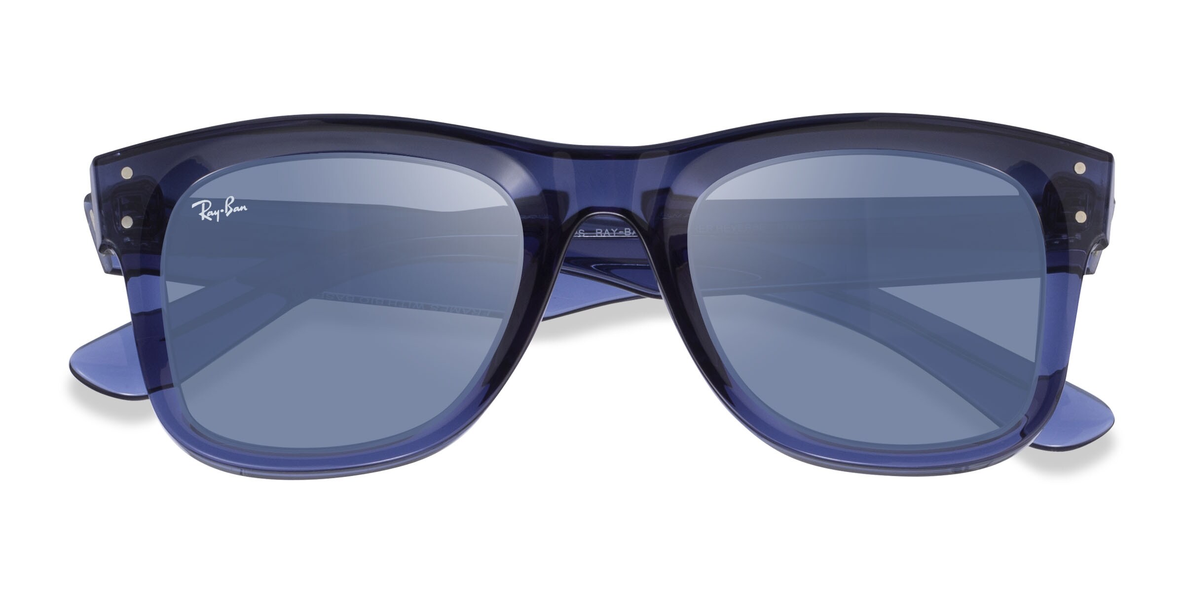 Ray Ban Unisex Sunglasses Wayfarer Reverse Transparent Navy Blue