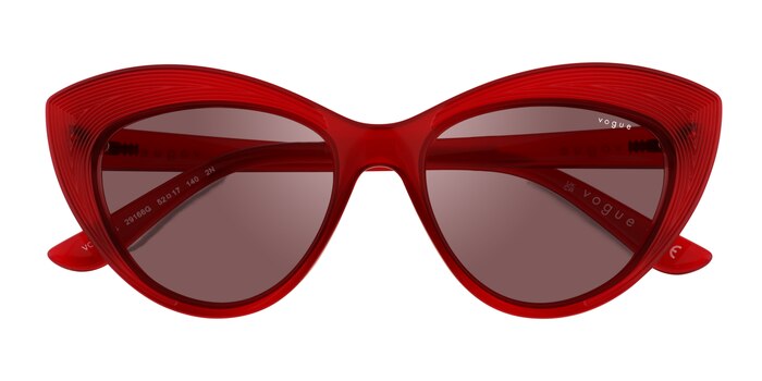 Vogue Eyewear VO5377S - Cat Eye Red Frame Sunglasses For Women ...