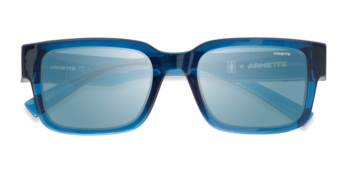 Transparent Blue ARNETTE Bigflip -  Écoresponsables Lunettes de soleil
