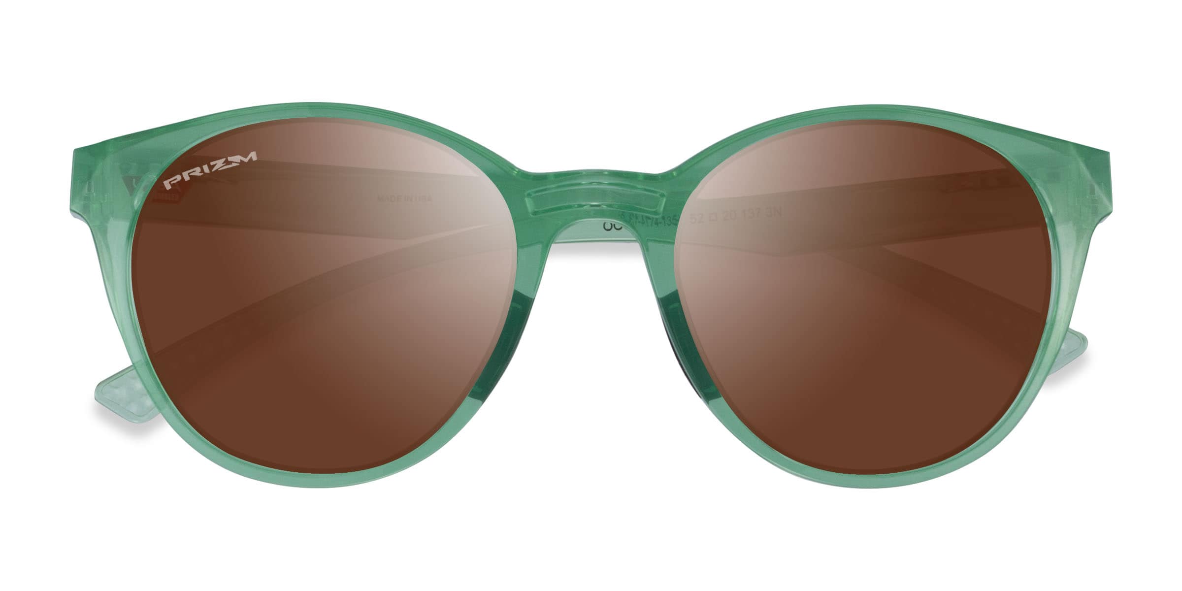 Oakley Spindrift - Round Clear Green Frame Sunglasses For Women |