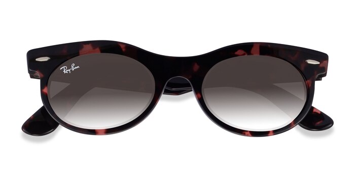 Pink Tortoise Ray-Ban RB2242 Wayfarer Oval -  Plastic Sunglasses