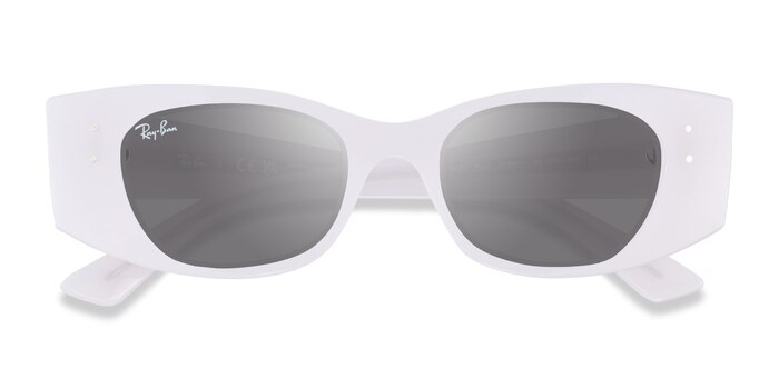 Shiny White Ray-Ban RB4427 Kat -  Écoresponsables Lunettes de soleil